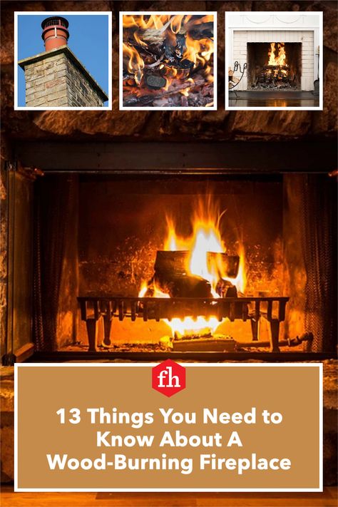 13 Things You Need to Know About A Wood-Burning Fireplace Diy Fireplace Wood Burning, Open Wood Burning Fireplace, Real Wood Fireplace Ideas, Wood Burning Insert Fireplace Ideas, Diy Wood Burning Fireplace, Wood Burning Fireplace Makeover, Fireplace Inserts Wood Burning, Wood Burning Fireplace Ideas, Fireplace Masonry