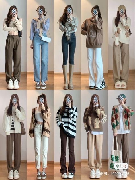 Smart Casual Women Outfits, Ootd Korean Style, Neat Casual Outfits, Outfit Korean Style, Mix Match Outfits, Simple Style Outfits, Fasion Outfits, Fashion Top Outfits, Korean Casual Outfits