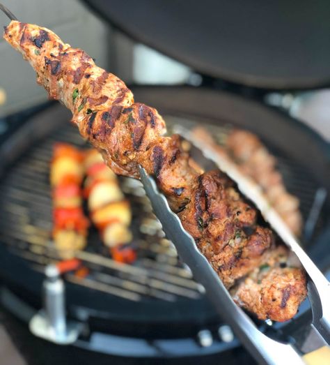 Pork Tenderloin Souvlaki with Tzatziki Sauce - Melissa Cookston Pork Souvlaki, Cooking With Fire, Souvlaki Recipe, Mediterranean Diet Recipes Dinners, Tenderloin Recipes, Marinated Pork, Greek Dishes, Tzatziki Sauce, Pork Tenderloin Recipes