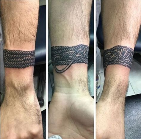 Bracelet Tattoos Snake Armband Tattoo, Ankle Band Tattoo Mens, Wrist Bracelet Tattoos, Ankle Band Tattoo, Bracelet Tattoo For Man, Rope Tattoo, Tattoo Mens, Wrap Around Wrist Tattoos, Wrist Band Tattoo