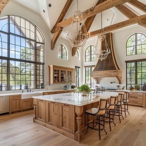 Montenegro House, Incredible Kitchens, Luxury Farmhouse Kitchen, Country Kitchen Inspiration, Pantry Door Ideas, Country House Kitchen, Country Kitchen Ideas, Tuscan Farmhouse, Country Vibes