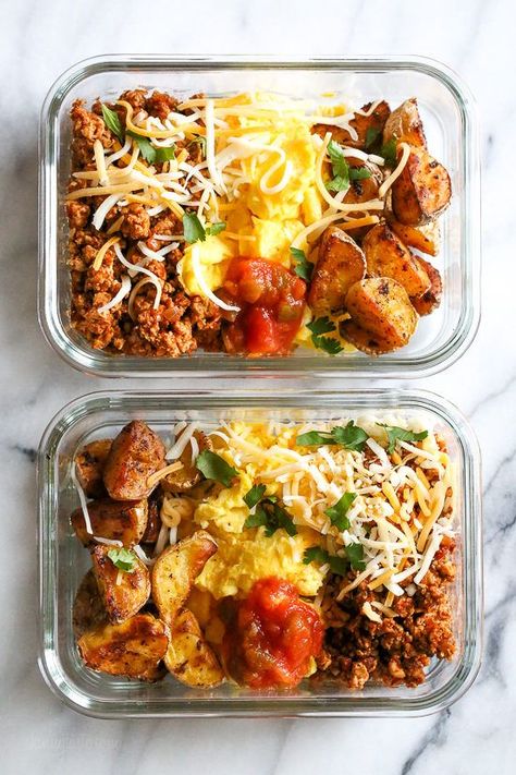 Taco Scramble, Breakfast Taco, Turkey Taco, Prep Breakfast, Overnight Oat, Breakfast Lovers, Breakfast Tacos, Taco Meat, Skinny Taste Recipes