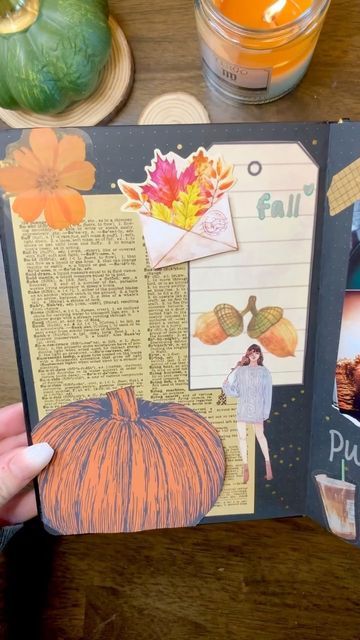 October Book Journal Spread, Journaling Fall Aesthetic, Fall Bullet Journal Ideas, Bujo Aesthetic, October Page Bullet Journal, Junk Journal Ideas, October Spread Bullet Journal, Journal With Me, Handmade Journals Diy