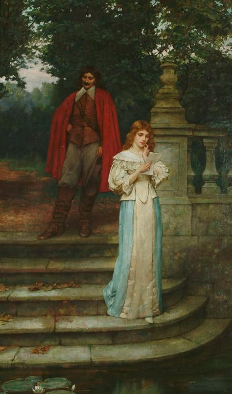 William Arthur Breakspeare (1855 - 1914) - An important letter Birmingham Art, Art Medieval, Pre Raphaelite Art, Istoria Artei, Romantic Paintings, Romance Art, Pre Raphaelite, Old Paintings, Historical Art