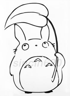 Pinterest • The world's catalog of ideas Totoro Coloring Pages, Totoro Drawing, Hur Man Ritar Blommor, فنسنت فان جوخ, Leaf Coloring Page, Ghibli Tattoo, Ghibli Art, Cowboy Bebop, Dessin Adorable