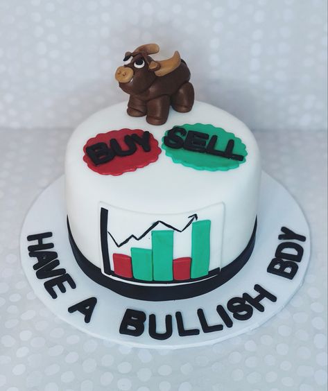 Business Theme Cake, Stock Market Cake Design, 32 Birthday Cake For Him, Stock Market Cake Ideas, Stock Market Theme Cake, Share Market Theme Cake, Cake Design For Men, Buttercream Cake Designs, Cake Stock