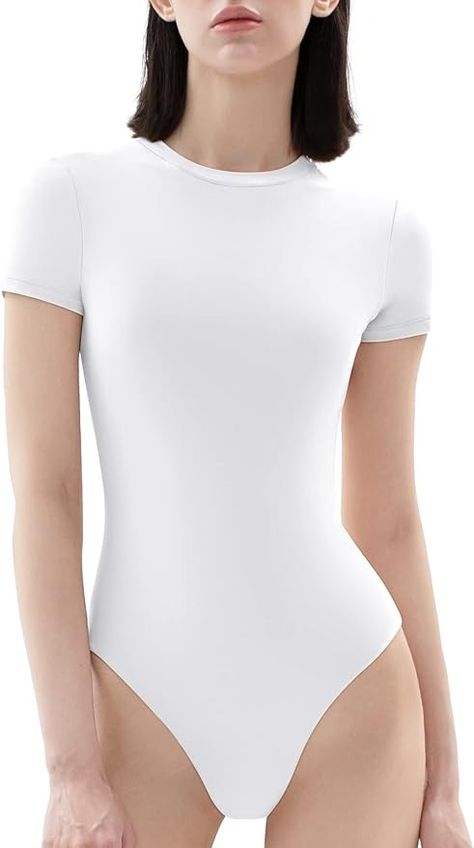 Amazon.com: PUMIEY Bodysuits for Women Dupes Body Suit Jet Black Small : Clothing, Shoes & Jewelry Standing Out, Bodysuit Tops, Bodysuit Designs, Bodysuit Fashion, Wardrobe Inspiration, White Bodysuit, Fashion T Shirt, Long Torso, Trending Fashion