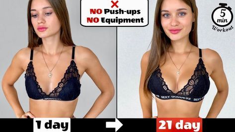 Chest Workout Women, Breast Lift Exercise, Exercise To Reduce Thighs, Breast Workout, Breast Lift, Chest Workouts, Push Ups, Chest Workout, Effective Workouts