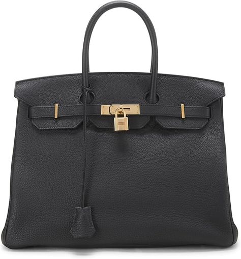 Amazon.com: Hermès, Pre-Loved Black Togo Birkin 35, Black : Luxury Stores Birkin 35 Black, Black Luxury, Luxury Store, High End Fashion, Fashion Outlet, Luxury Women, Sophisticated Style, Designer Bags, Exquisite Design