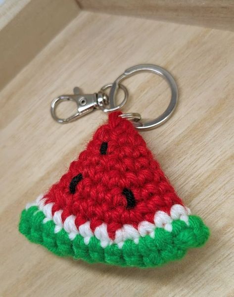 Crochet Amigurumi Watermelon Slice | Cute Charm or Keychain for Decorating Bags Purses Zip 😍 Save This Pin, Then Visit Our Website crochet baby blanket with appliques, winnie the pooh crochet appliques, crochet wall appliques, crochet xmas appliques, 3d crochet appliques, small crochet appliques free pattern, crochet lace appliques, how to sew appliques on crochet, easy crochet appliques, crochet christmas tree appliques Watermelon Crochet Keychain, Crochet Watermelon Slice, Watermelon Crochet Patterns, Watermelon Keychain, Watermelon Crochet, Crochet Projects To Sell, Crochet Watermelon, Kawaii Amigurumi, Sliced Fruit