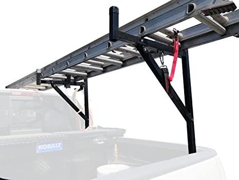 MaxxHaul 70233 Heavy Duty Ladder Rack. , Black Ladder Rack Truck, Curio Cabinet Displays, Truck Bed Rails, Ladder Rack, Bed Rails, Scaffolding, Steel Design, Truck Bed, Black Hardware