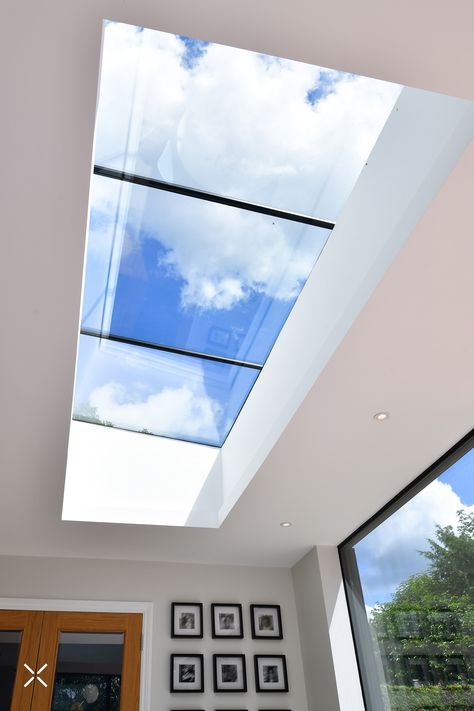 Hall Skylight, Transparent Ceiling, Kitchen Sitting Areas, Skylight Room, Flat Roof Lights, Transparent Roof, Skylight Glass, Flat Roof Extension, Polycarbonate Roof