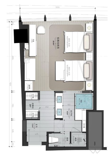 Hotel Bathroom Design Luxury, Hotel Layout, Hotel Room Plan, Luxury Hotel Bathroom, Hotel Bathroom Design, Hotel Room Design Plan, Bathroom Layout Plans, Hotel Bedroom Design, Hotel Floor Plan