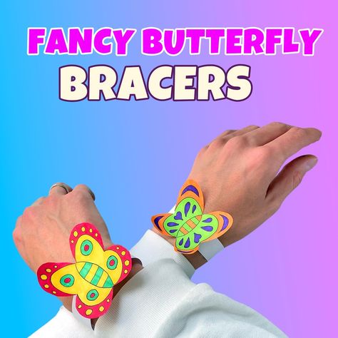 The wristbands with butterflies on them Creative Stuff, Beautiful Paper, Wrist Band, Tutorial Diy, Easy Tutorial, Wristbands, Paper Crafting, Diy For Kids, Easy Diy