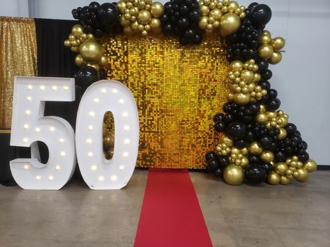 Photo booth black and gold 50th birthday Black And Gold Photo Booth, Gold Photo Booth, 50th Birthday, Black And Gold, Photo Booth, Birthday, Gold, Black