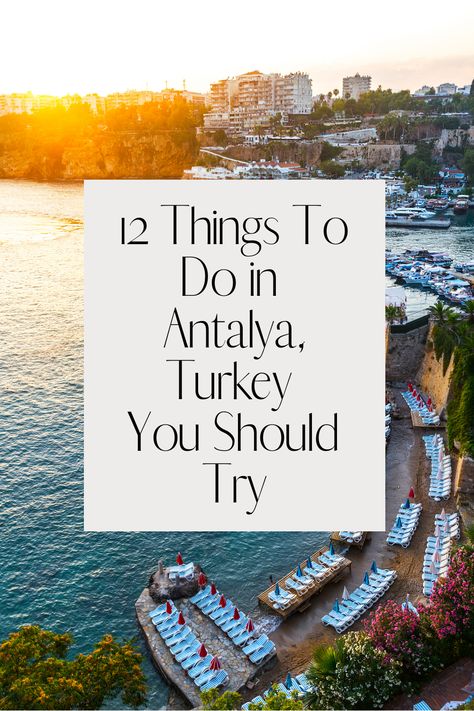 Discover 12 things to do in Antalya you should try. Read more in our Turkey travel guide. What To Do In Antalya, Things To Do In Antalya Turkey, Ayvalik Turkey, Traveling Turkey, Turkey Travel Guide, Antalya Turkey, Turkey Travel, Tourist Spots, Ancient Ruins