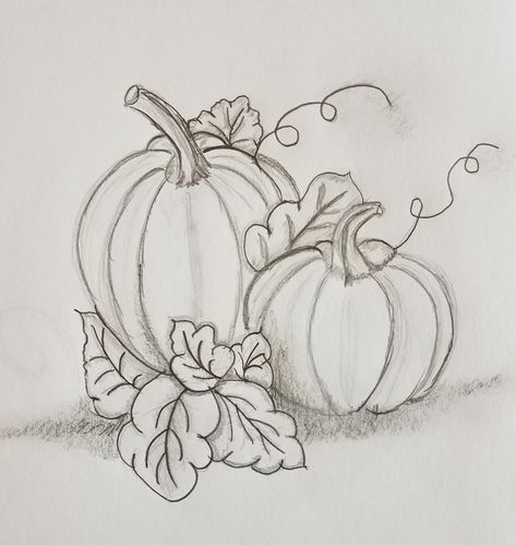 Fall Leaf Sketch, Autumn Drawing Ideas Pencil, Pumpkin Pencil Drawing, Autumn Pencil Drawing, Fall Drawings Autumn Easy, Fall Sketch Ideas, Fall Sketches Drawing, Thanksgiving Sketches, October Sketches