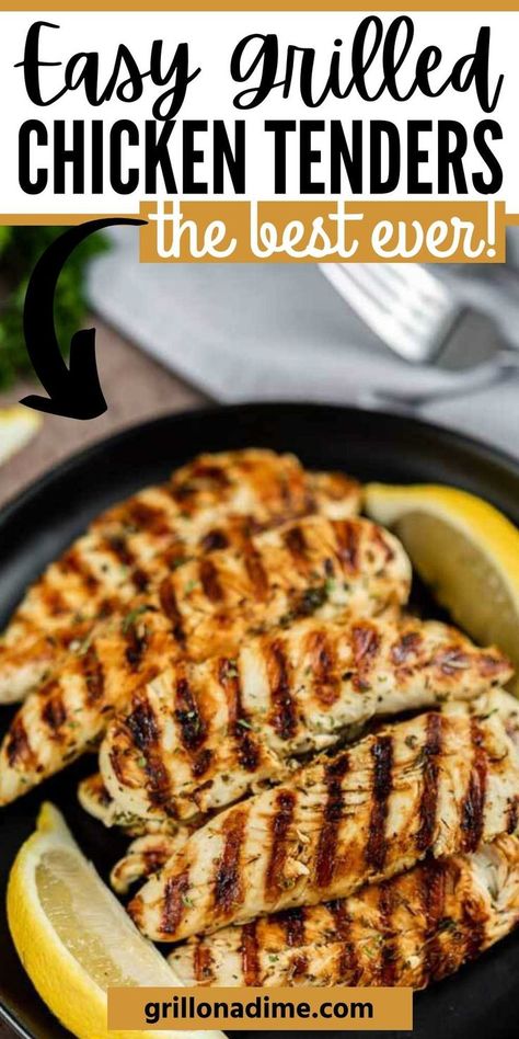 Chicken Tender Recipes Easy, Grilled Chicken Seasoning, Italian Marinated Chicken, Grilled Italian Chicken, Best Chicken Tenders, Chicken Seasoning Recipes, Grilled Lemon Chicken, Grilled Chicken Recipes Easy, Chicken Tenders Recipe