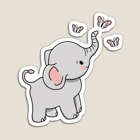 Cute design fitting for animal lover who loves elephant. It can also be given as a Birthday or Christmas gift to your best friend, relative, boyfriend or girlfriend who also loves elephant with butterfly. Design is also fitting in time for World Elephant Day – August 12. You can buy stickers, t-shirts, glasses, magnets, notebooks and many other items from the Redbubble Pisutachio store. #redbubble #flyingbutterfly #elephantandbutterfly Elephant With Butterfly, Animal Theme Cake, Cake Stickers, Funny Animal Art, World Elephant Day, Neat Gift Ideas, Cartoon Ideas, Elephant Stickers, Super Wings