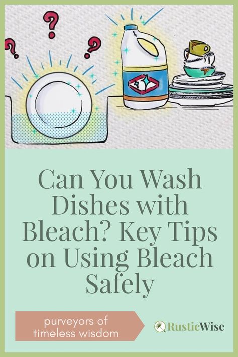 Cleaning With Bleach, Bleach Water, Clorox Bleach, Wash Clothes, Bleach Product, Water Solutions, Dishwasher Soap, Cleaning Dishes, Diy Home Projects