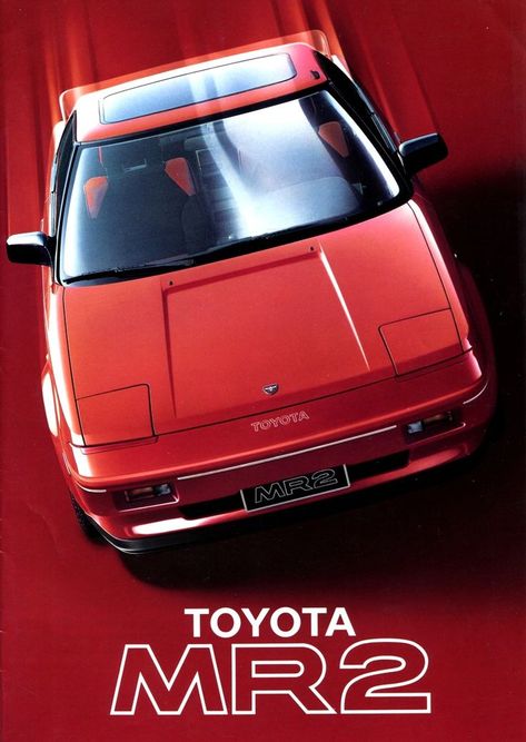 Toyota MR2 Mk1, AW11, Brochure, 1986 | Toyota / Lexus Sport ... Lexus Sport, Japanese Sports Cars, Car Catalog, Car Brochure, Toyota Mr2, Initial D, Street Racing Cars, Ae86, Car Advertising