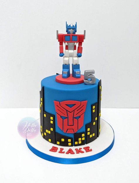 Transformers Birthday Cake Ideas, Optimus Prime Birthday Decorations, Autobots Birthday Party, Transformers Cupcake Cake, Transformers Themed Birthday Party, Rescue Bots Birthday Cake, Optimus Prime Birthday Cake, Birthday Cake Transformers, Optimus Prime Birthday Party