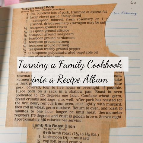 Many people create photo albums of vacations or wedding photos, but albums can also be used to encapsulate and share priceless family treasures like recipes. We recently made a recipe album for a client who had a recipe book that was made by her mother and grandmother. Check out our blog to learn more about how we were able to preserve and replicate their recipe book to share with her family! Make A Recipe Book Family Cookbooks, Displaying Old Recipes, Family Cookbook Ideas How To Make, Recipe Album Diy, Family Recipe Book Ideas, Diy Recipe Book, Genealogy Crafts, Making A Cookbook, Scrapbook Recipe Book