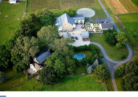 5966 Mechanicsville Rd, Mechanicsville, PA 18934 | Zillow Stone House Revival, Parterre Garden, Yolanda Hadid, Party Barn, Garden Fire Pit, Horse Stables, Bucks County, Horse Farms, Stone Houses