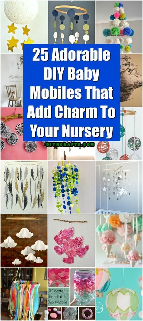 Check out this great list of 25 DIY Baby Mobiles that are adorable and fit perfectly in the nursery! So many great ideas for adding a fun new baby nursery with a unique charm! #Baby #DIYBaby #BabyNursery #Nursery #Babygifts Diy Mobiles For Nursery, Paper Mobile Diy Tutorials, How To Make A Baby Mobile, Baby Diy Projects Nursery, Homemade Baby Mobiles, Paint Chip Mobile, Baby Mobile Diy, Homemade Mobile, Mobile For Baby