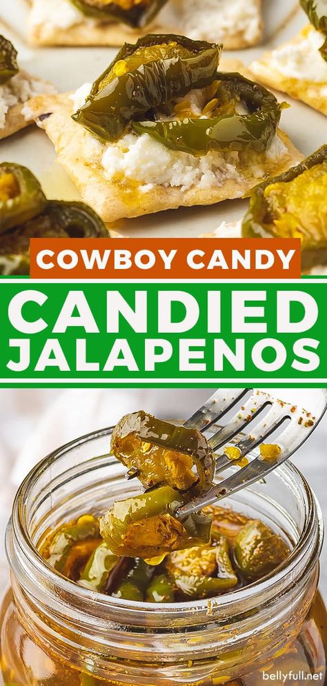 Cowboy Candy, Pickled Jalapenos, Candied Jalapenos, Home Canning Recipes, Jalapeno Recipes, Pickled Veggies, Jelly Recipes, Peppers Recipes, Pickling Recipes