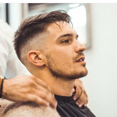 Mens Crew Haircut, Fade Cut Men, Short Hair Men Fade, Bald Fade Haircut Men, Mens Fade Haircut, Mens Haircuts Thick Hair, Men Hair Styles, Crew Cut Haircut, Haircuts For Balding Men