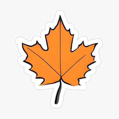 Maple Tree Leaf, Leaf Sticker, Orange Leaf, Maple Tree, Tree Leaves, Love Nature, Leaf Design, Maple Leaf Tattoo, Top Artists