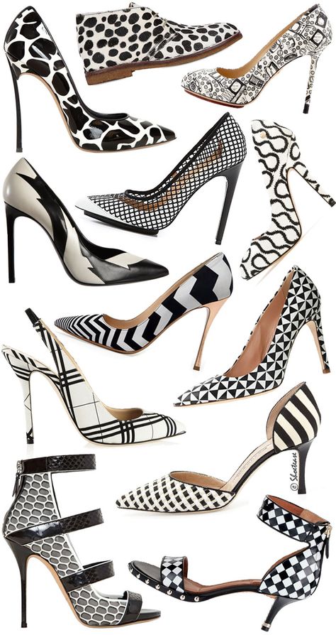 Spring 2014 Trends - Black White Graphic Prints Designer  High Heels Manolo Blahnik Heels, 2014 Trends, Designer High Heels, Print Shoes, Nicholas Kirkwood, Gorgeous Shoes, Fabulous Shoes, Hot Shoes, Charlotte Olympia