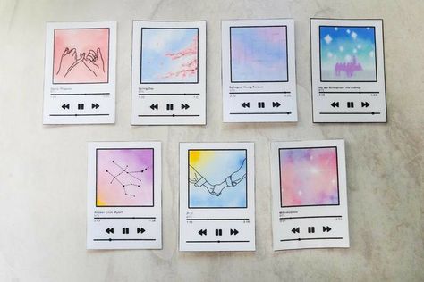 Spotify Playlist Drawing Ideas, Playlist Drawing Ideas, Spotify Playlist Drawing, Playlist Drawing, Bts Stickers, Diy Journal Books, Bullet Journal Diy, Stickers Etsy, Minimalist Tattoos