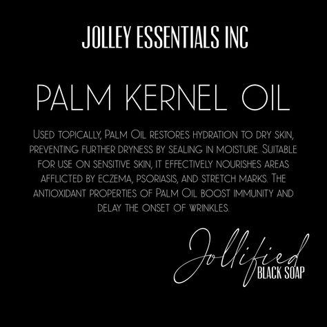 Our Jollified Liquid Black Soap has some the best natural ingredients on this earth. The proprietary blend maximizes the benefits to your skin, by cleansing, repairing, replenishing and hydrating your skin. Here are a few great details to know about our main ingredients. Third ingredient: Palm Oil/Palm Kernel Oil Used topically, Palm Oil restores hydration to dry skin, preventing further dryness by sealing in moisture. Suitable for use on sensitive skin, it effectively nourishes areas affl... Boost Immunity, Palm Kernel Oil, Black Soap, Oil Benefits, Three Ingredient, Immune Boosting, Palm Oil, Dry Skin, Natural Skin Care