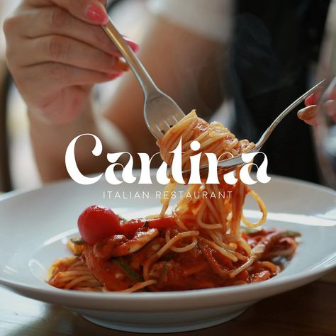 First look of Cantina, a fun and lively Italian restaurant that brings the taste of Italy right to your table. @designerbriefs #dbcantina #designerbriefs - Let us know what you think about this branding below 👇🏼 - #packagingdesign #brandidentity #visualidentity #brandidentitydesign #identitydesign #designersofinstagram #branddesigner #branding #branddesign #brandingdesigner #brandingdesignersofinstagram #colourpaletteinspiration #colourpaletteinspo #modernbranding #designbywomen #benditomock... Italian Restaurant Branding, Italian Pasta Restaurant, Italian Restaurant Design, Pasta Brands, Pasta Restaurants, Restaurant Ad, Pizza Branding, Restaurant Branding, Logo Restaurant