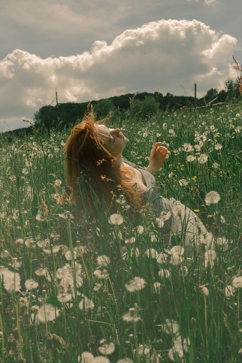 In A Field Aesthetic, A Field Of Dandelions, Field Of Dandelions, Field Aesthetic, Clothing Printing, 3d Clothing, A Dandelion, Garment Manufacturing, Only Girl