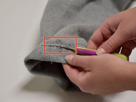 How to hem sweatpants, and then replace the band. How To Uncuff Sweatpants, How To Hem Sweatpants, Sweatpants Diy, Brandy Sweatpants, Sewing Hems, Straight Sweatpants, Sewing Elastic, Washable Markers, Cuffed Joggers