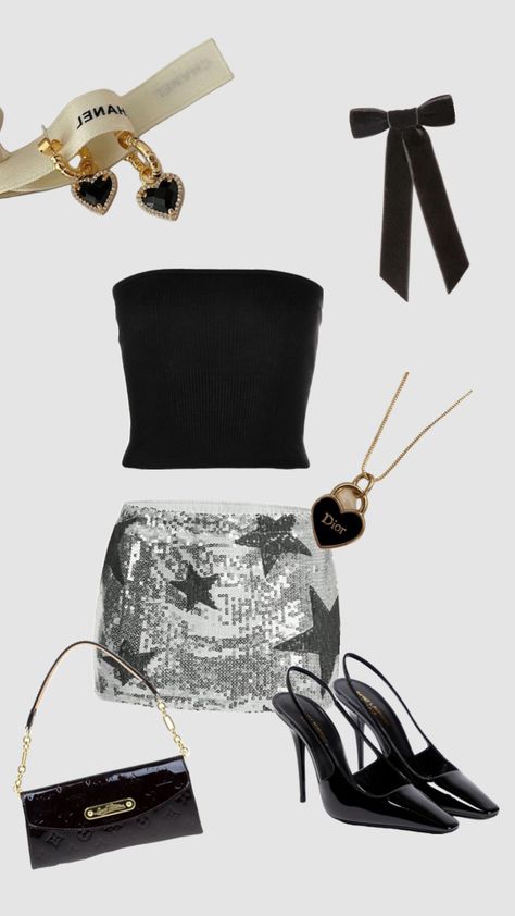 party fittt 🪩🖤 #outfitinspo #beauty #vibes #wallpaper #art #party #fitinspo #fit #fitcheck #fits #outfit #outfits #outfitinspiration #black #sparkel #star #skirt #bday #birthday Bratz Aesthetic Outfit, Star Skirt, Beauty Vibes, Vibes Wallpaper, Party Fits, Crazy Outfits, Simple Fits, Concert Fits, Wallpaper Art