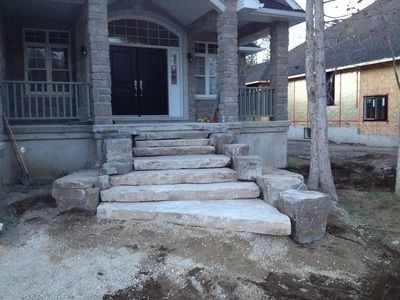 Front Entrance Steps, Steps Backyard, Rock Steps, Rustic Front Door, Stone Steps, Mud Room Storage, Front Steps, Front Entry Doors, Front Entrance