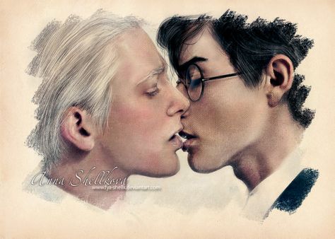 Draco Malfoy, Harry Potter [fya-shellk @ deviantart] Harry And Draco, Garri Potter, Drarry Fanart, Harry Draco, Gay Harry Potter, Tom Felton Draco Malfoy, Draco Harry Potter, Harry Potter Draco Malfoy, Harry Potter Ships