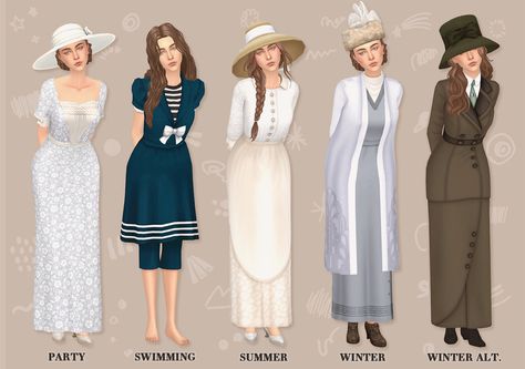 auspexsims : The 1910's are my favorite decade and I would be... 1920s Sims 4 Cc, Middle Class Family, Sims 4 Decades Challenge, Class Family, Cc Furniture, Summer Garden Party, Sims 4 Cc Furniture, Middle Class, Sims Mods