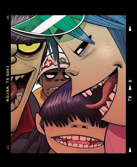 Gorillaz Demon Days, Jamie Hewlett Art, Gorillaz Band, Cartoons Band, Demon Days, Monkeys Band, Jamie Hewlett, Gorillaz Art, Collage Poster