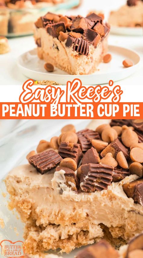 COOKIES Reeses Peanut Butter Pie Recipes, Reeses Peanut Butter Cake, Reeses Peanut Butter Pie Recipe, Italian Cream Soda Recipe, Peanut Butter Cup Pie, Reese's Recipes, Reese Cup, Cook Desserts, Cup Pie