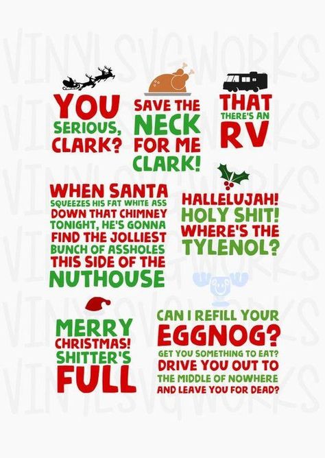 Christmas Vacation SVG FILE PACK Christmas Vacation Quotes Svg, Christmas Vacation Svg, Christmas Vacation Party, Christmas Vacation Quotes, Christmas Sayings, Griswold Christmas, National Lampoons Christmas, Vacation Quotes, Lampoons Christmas