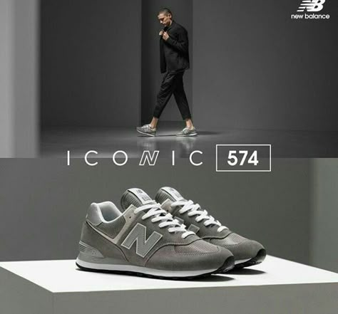 New Balance 574 Iconic Grey New Balance Grey Shoes, Gray Shoes Outfit, Grey Sneakers Outfit, New Balance 574 Grey, Sneakers Outfit Men, Zapatillas New Balance, Grey New Balance, New Balance Style, New Balance Outfit