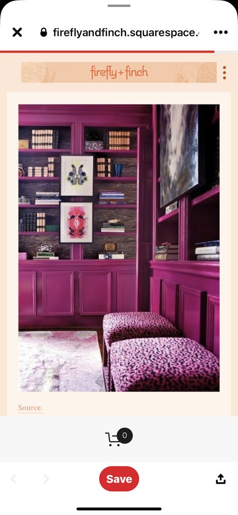 Purple Furniture, Style Deco, Pink Room, Home Library, Pink Walls, Color Of The Year, Jewel Tones, Pantone Color, Decorating Tips