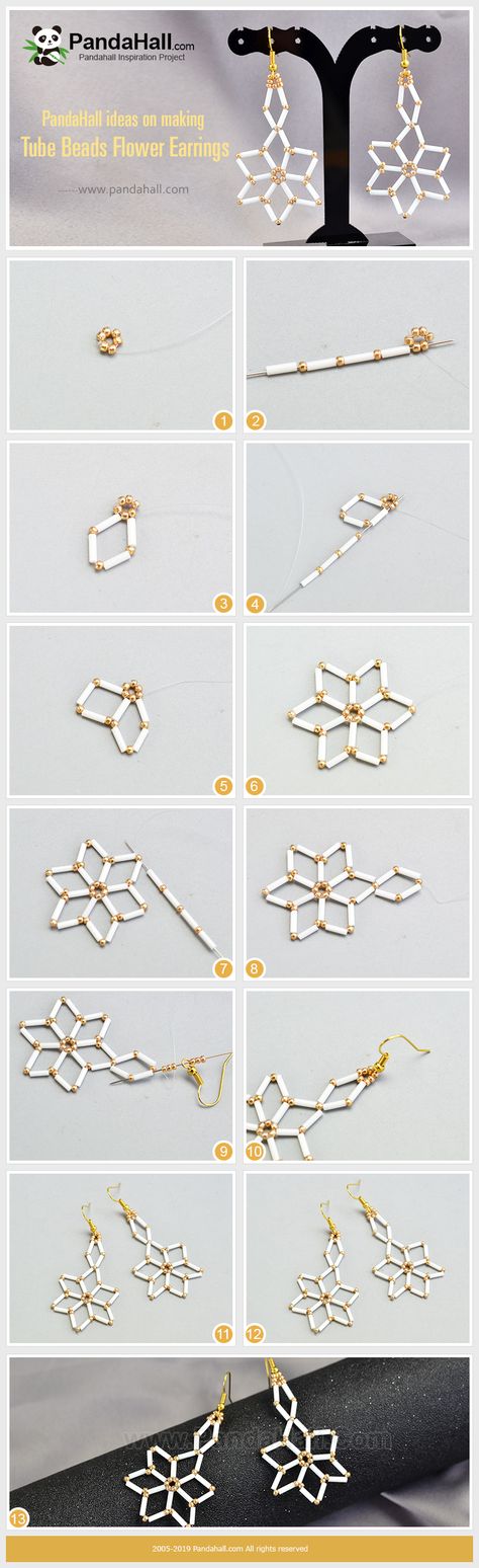 Tube Bead Jewelry, Jewels Diy, Pretty Jewelry Necklaces, Beads Flower, Diy Bijoux, Jewelry Design Drawing, Bracelet Craft Diy, Diy Jewelry Inspiration, Handmade Beaded Jewelry