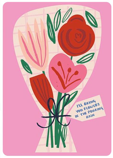 Happy Valentines Day Card Design, Valentine Card Design, Bouquet Illustration, Valentine's Day Illustration, Prints Ideas, Valentine Poster, Valentines Illustration, Valentines Day Poster, Happy Go Lucky