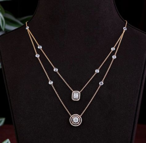 Light Weight Diamond Pendant Set, Diamond Pendant Sets Indian, Simple Diamond Chain, Necklace Name Design, Diamond Pendant Set, Gold Necklace Wedding, Designers Jewelry Collection, Diamond Jewelry Set, New Gold Jewellery Designs